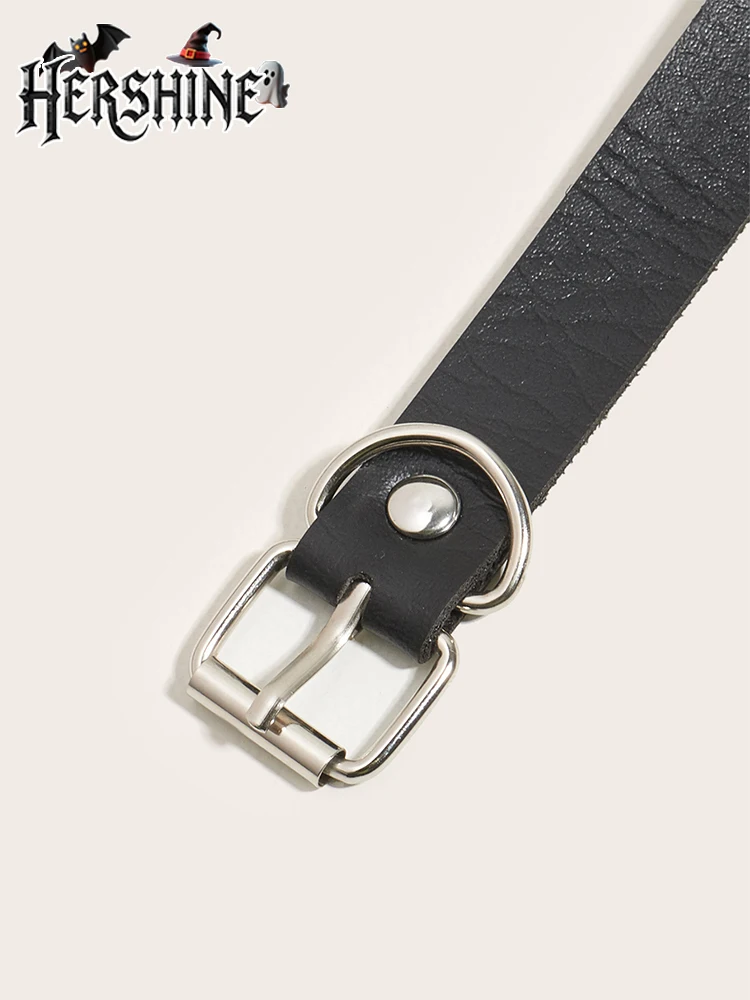 HERSHINE 1 قطعة المرأة Y2K سلسلة سوداء حلقة حزام القوطية الشرير هالوين الإكسسوارات هدية العيد روك الهيب هوب الملحقات #4