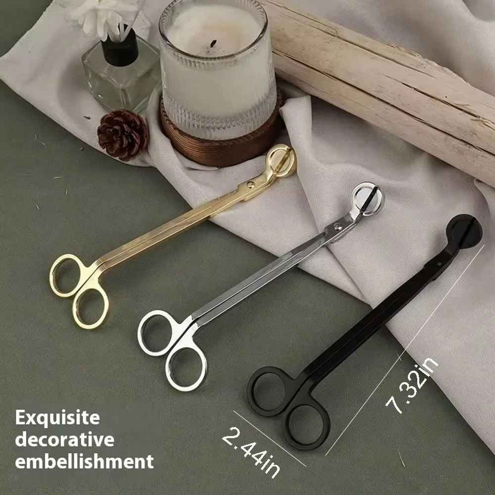 Edelstahl-Kerzendochtschere Duftkerzendochtschere Mehrfarbig Multifunktionales DIY-Kerzenpflege-Zubehör – Detail 6