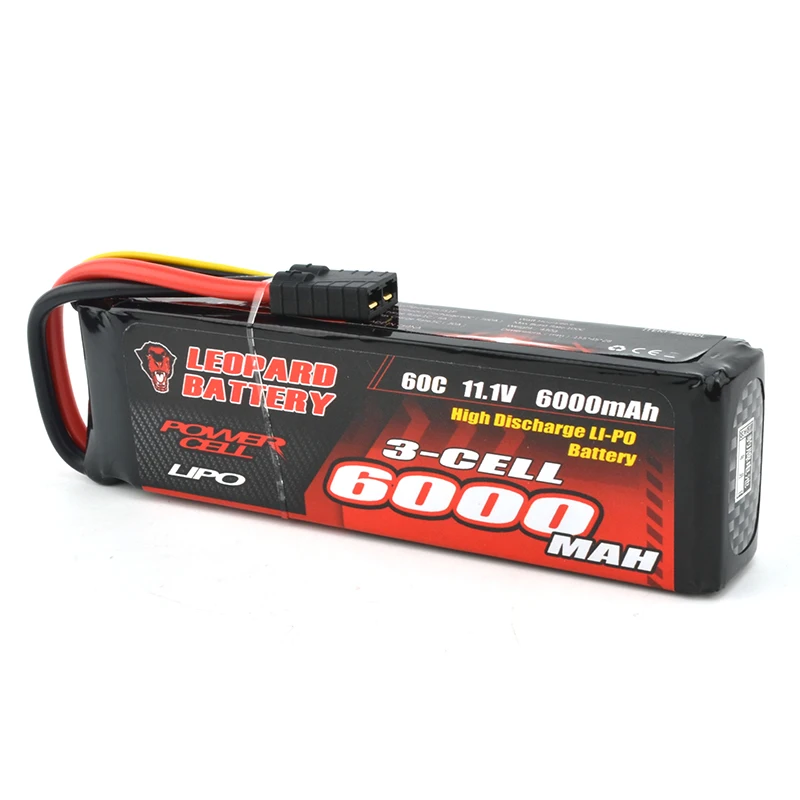 11.1V 6000mAh 60C Lithium Battery Pack For Racing Models Parts