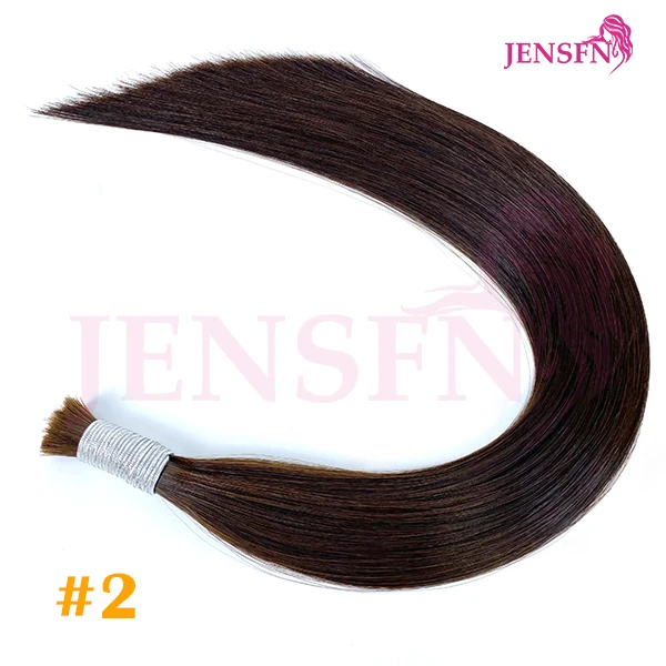 Jensfn-ヘアエクステンション,長くてまっすぐな人間の髪の毛,16〜26