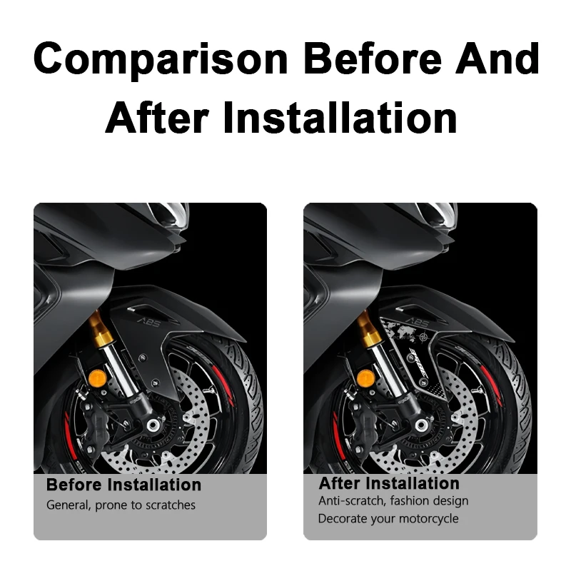 POSFIRA Motorcycle Front Fender Sticker 3D Resin Decal for Zontes 368E ETC 368 E E368 2026 Mudguard Motorbike Accessories
