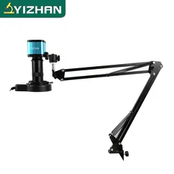 YIZHAN-Câmera de Microscópio Eletrônico Digital, 4K, 48MP, HDMI, USB, Suporte Cantilever, C-Mount, Lente Zoom 1-150X, Aquisição de Imagem