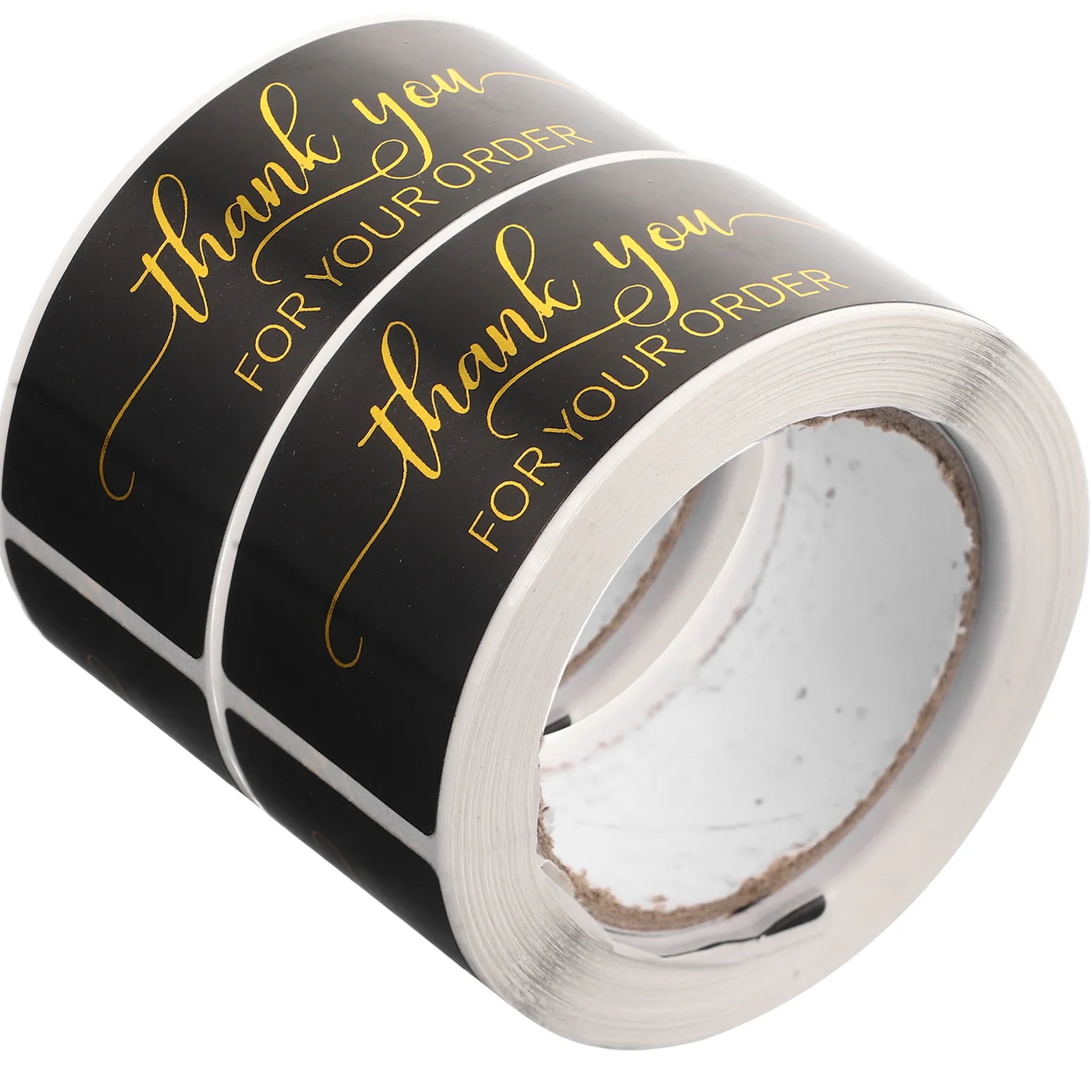 

2 Rolls Rectangle Seal Stickers Reliable Stickiness Fast Application for Cake Packaging Candy Bags Thank You Stickers Packaging