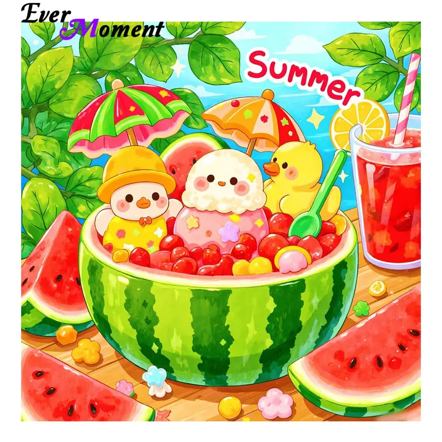 Ever Moment Cute Cat Full Square Diamond Painting Flowers Handmade Diamond Embroidery Home Decor ASF3138