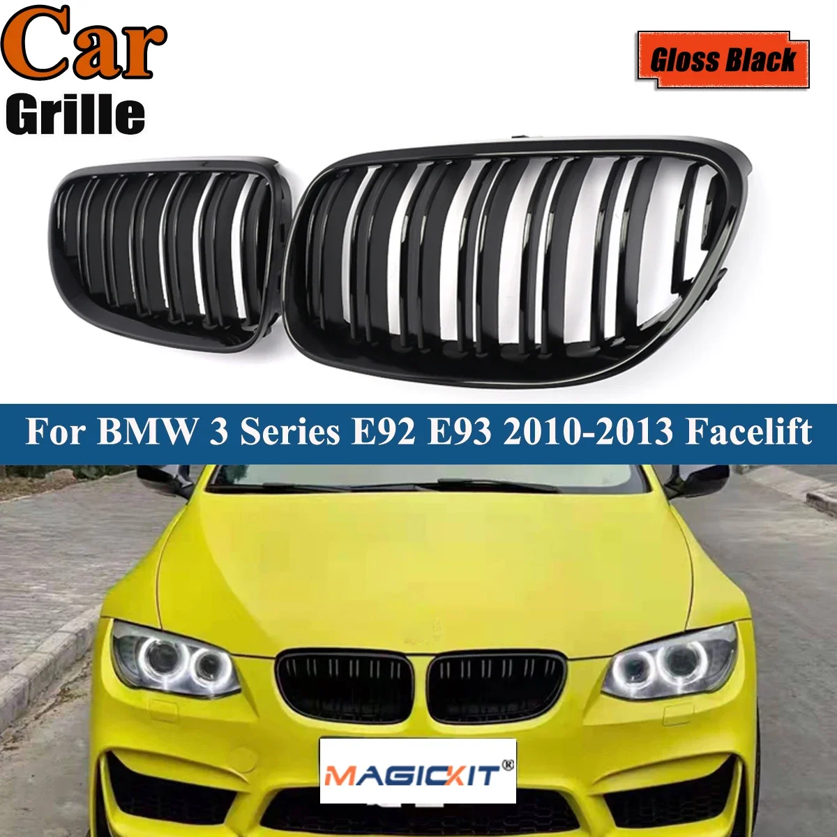 

Front Bumper Kidney Sport Grills Grille For BMW 3-Series E92 E93 Coupe 2010 - 2013 Facelift Car Accessories Replacement Part