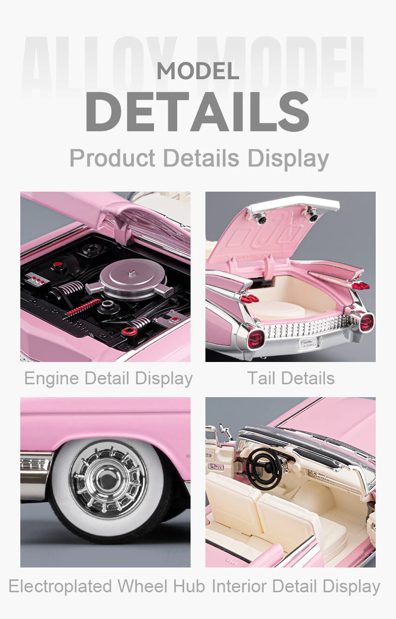 1:24 Eldorado EVO Miniature Toy Sports Car Models Alloy Diecast Sound Light Doors Opened Pull Back Sports Cars for Boys Gifts