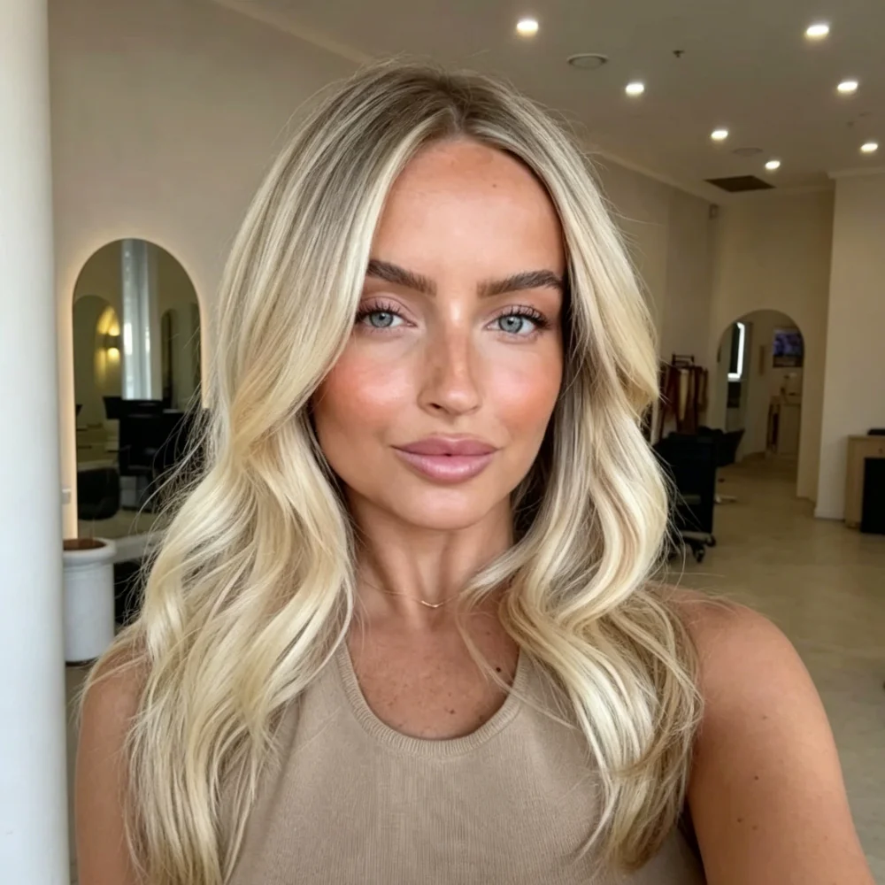 Glueless Soft Natural Wave 24Inch Highlight Blonde HD Lace Front Wig For Women Pre Plucked Transparent Lace Heat Resistant Daily