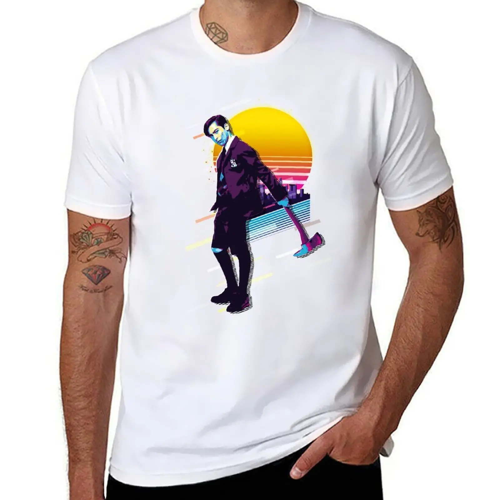 

The Umbrella Academy Number Five In Retro Sunset 80s Style T-Shirt t shirt personalised T-Shirt
