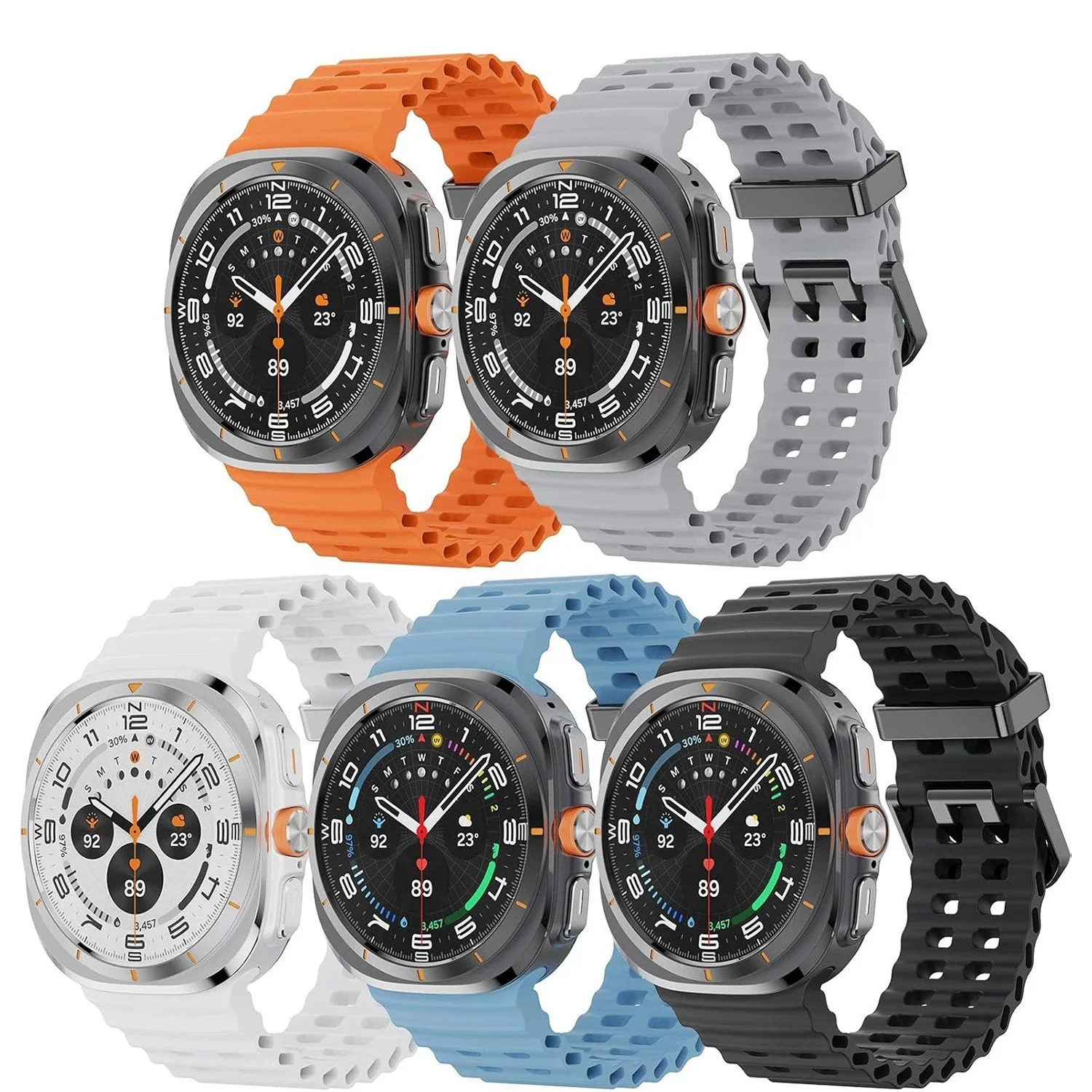 2025 Sports Ocean Silicone Strap for Samsung Galaxy Watch Ultra Marine Bracelet Wristband Galaxy Watch Ultra 47mm Accessories