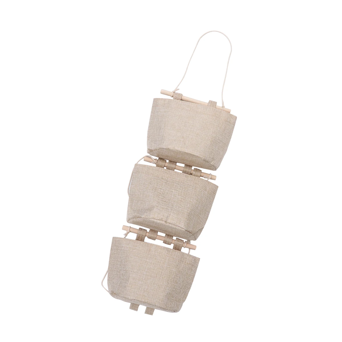 

Wall Storage Bag 1 Set Connected Baskets Artistic Pouch Home ganizer Beige Pantry Kitchen Cleaning Supplies Modern Decorative