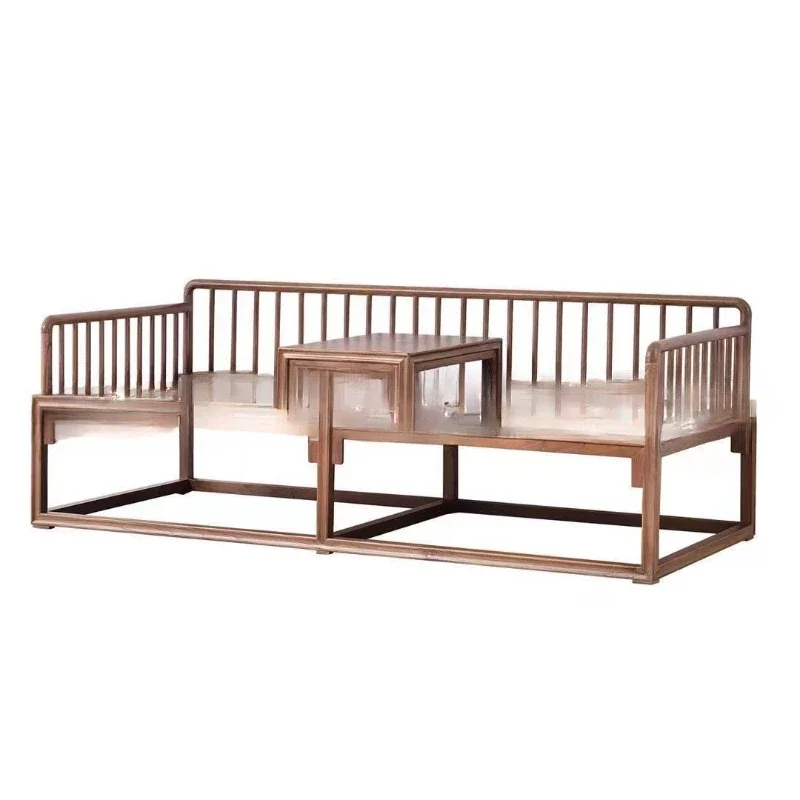 

Walnut Arhat bed, beauty couch, single sofa