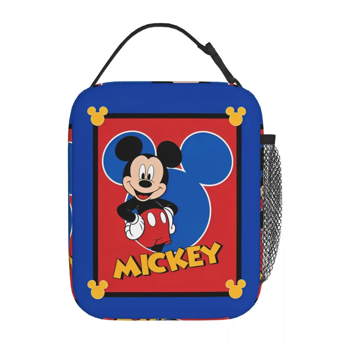 Mickey Mouse Pattern Insulated Lunch Bags Cooler Bag Lunch Container Large Tote Lunch Box for Men Women School Outdoor