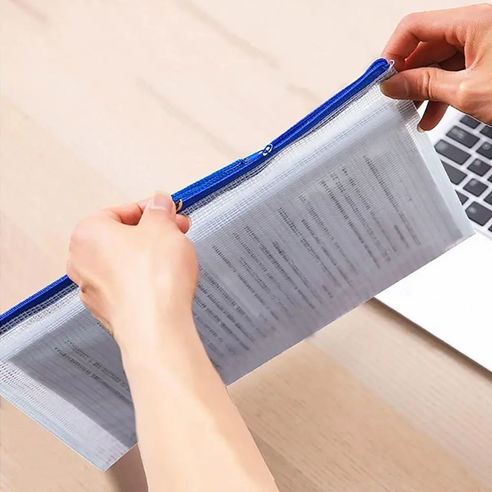 

Высококачественная утолщенная сетчатая сумка на молнии, водонепроницаемая сумка для файлов большой вместимости, прозрачная сумка для квитанций из ПВХ для девочек и мальчиков