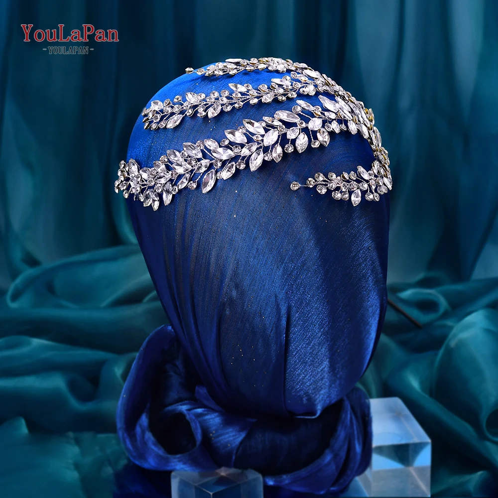 Youlapan Strass Haarkamm Braut Hochzeit Haarteil handgemachte Frau Party Kopf bedeckung Braut Kristall Haarschmuck HP458 – Detail 6