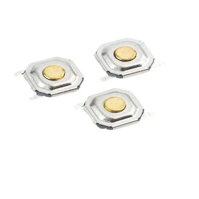 (10Pcs) 5.2*5.2MM Touch Switch 4*4*1.7/2/3MM SMD 4Pin Metal Copper Head Waterproof And Dustproof Button