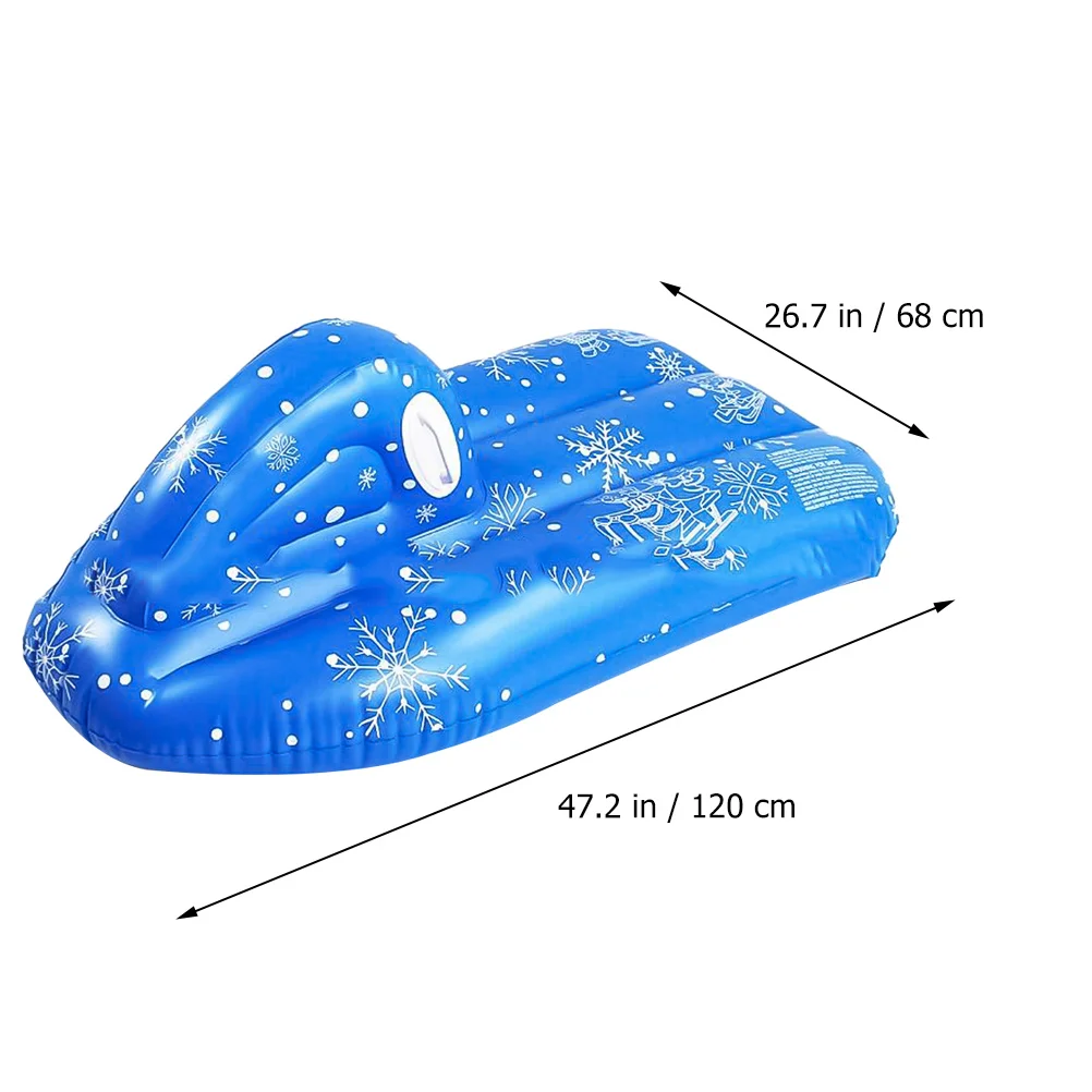 Inflatable Snow Tube PVC Heavy Duty Winter Sled for Outdoor Skiing Fun Anti-Scratch Wearproof Easy Inflating Portable