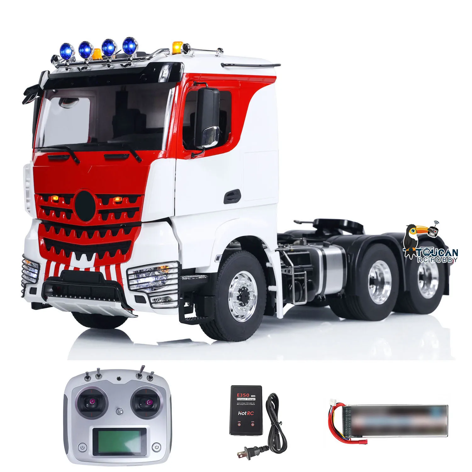 In Stock RTR 6x6 LESU 1/14 RC Tractor Truck Remote Control 2-Speed Car Model with Smoke Unit Sound Light Set Battery RC Toys