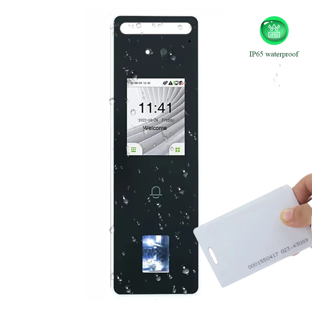 

ZK ADMS IP65 Waterproof Dynamic Face Facial Recognition RFID Card Door Access Control System TCP/IP Fingerprint Time Attendance