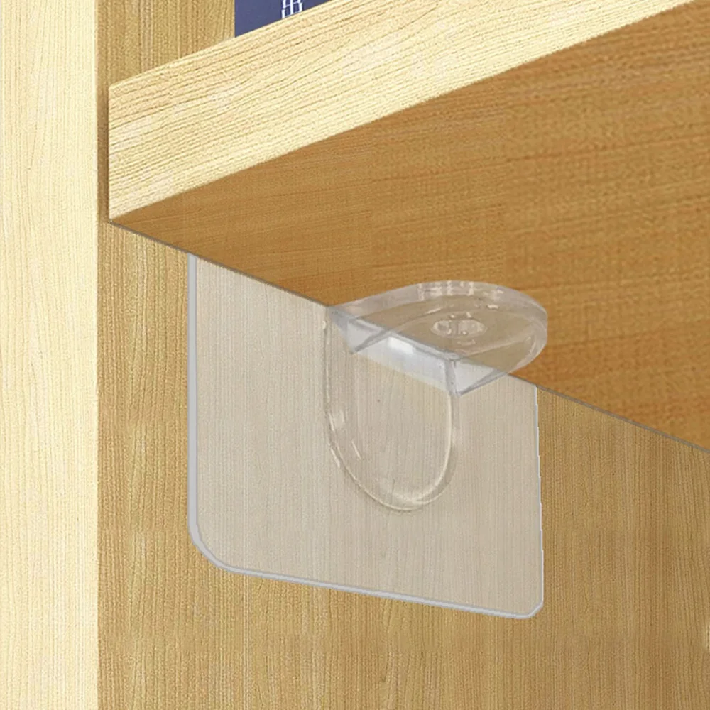 NEW HOT In Stock-24PCS Punch Free Shelf Support Peg-Self Adhesive Shelves Clips For Kitchen Cabinet Closet Brackets Clapboard La