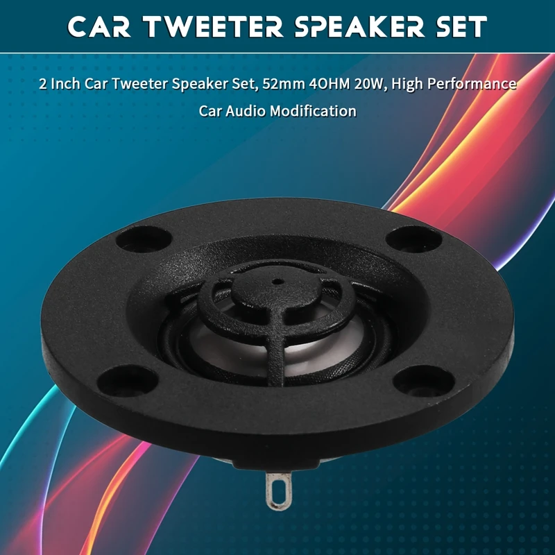 Set Speaker Tweeter mobil, modifikasi Audio mobil performa tinggi 52Mm 4OHM 20W 2 inci