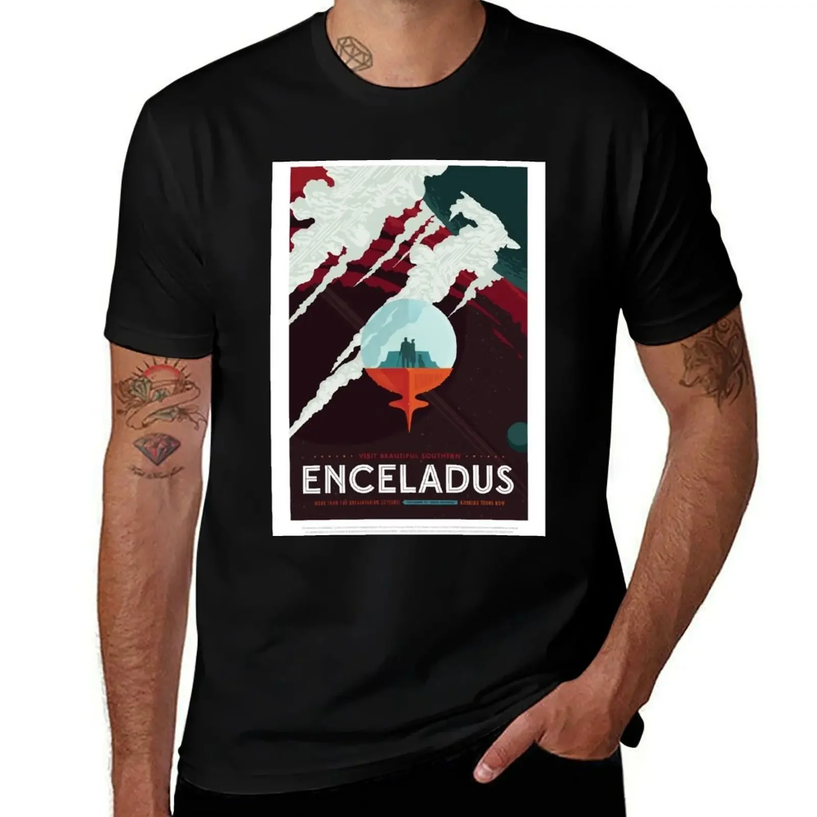 

Enceladus T-Shirt blacks summer clothes blanks Men's t-shirt