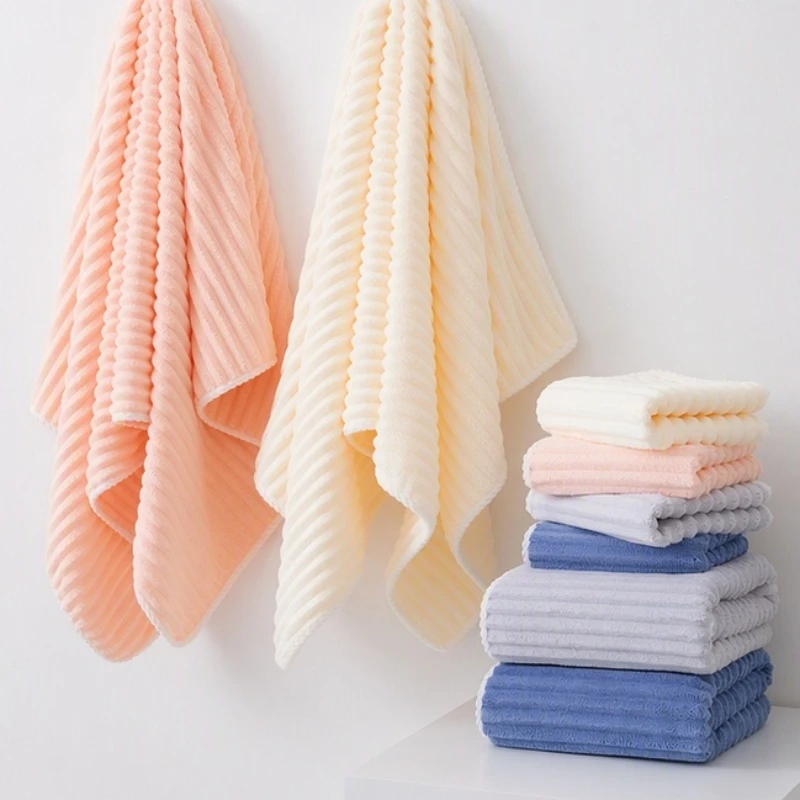 1/2/4Sets Coral Fleece Towel Set 70x140cm Bath Towel+35x75cm Hand Towels Soft Absorbent Quick-Dry Towels for Home Spa Travel