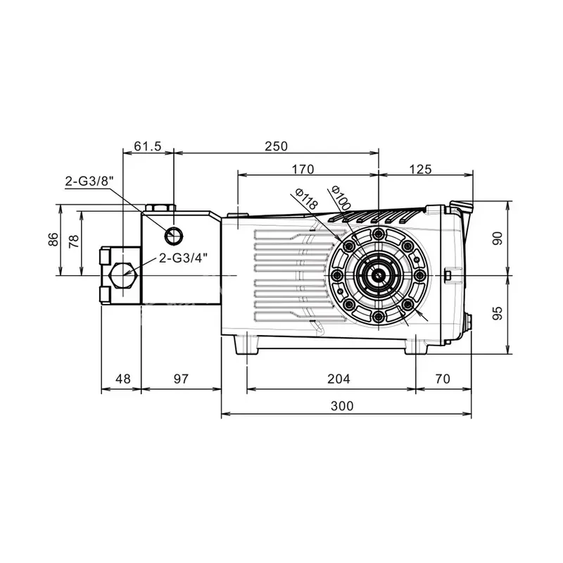 Ultra High-Pressure 400bar 800bar Triplex Plunger Stainless Steel Industrial Clean Water Piston Pump OEM Electric 1-Year