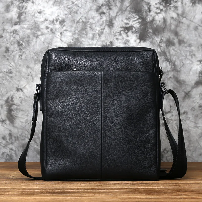 NZPJ Leder herren Schulter Tasche Casual Große-Kapazität Weichem Leder Rucksack Top Schicht Rindsleder Vertikale Messenger Business Tasche – Detail 8