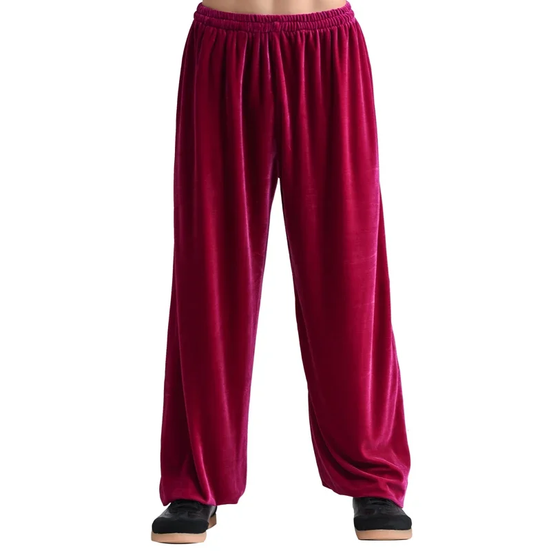 Inverno Tai Chi Pantaloni Pantaloni di Velluto Kung Fu Arti marziali Pantaloni di Yoga