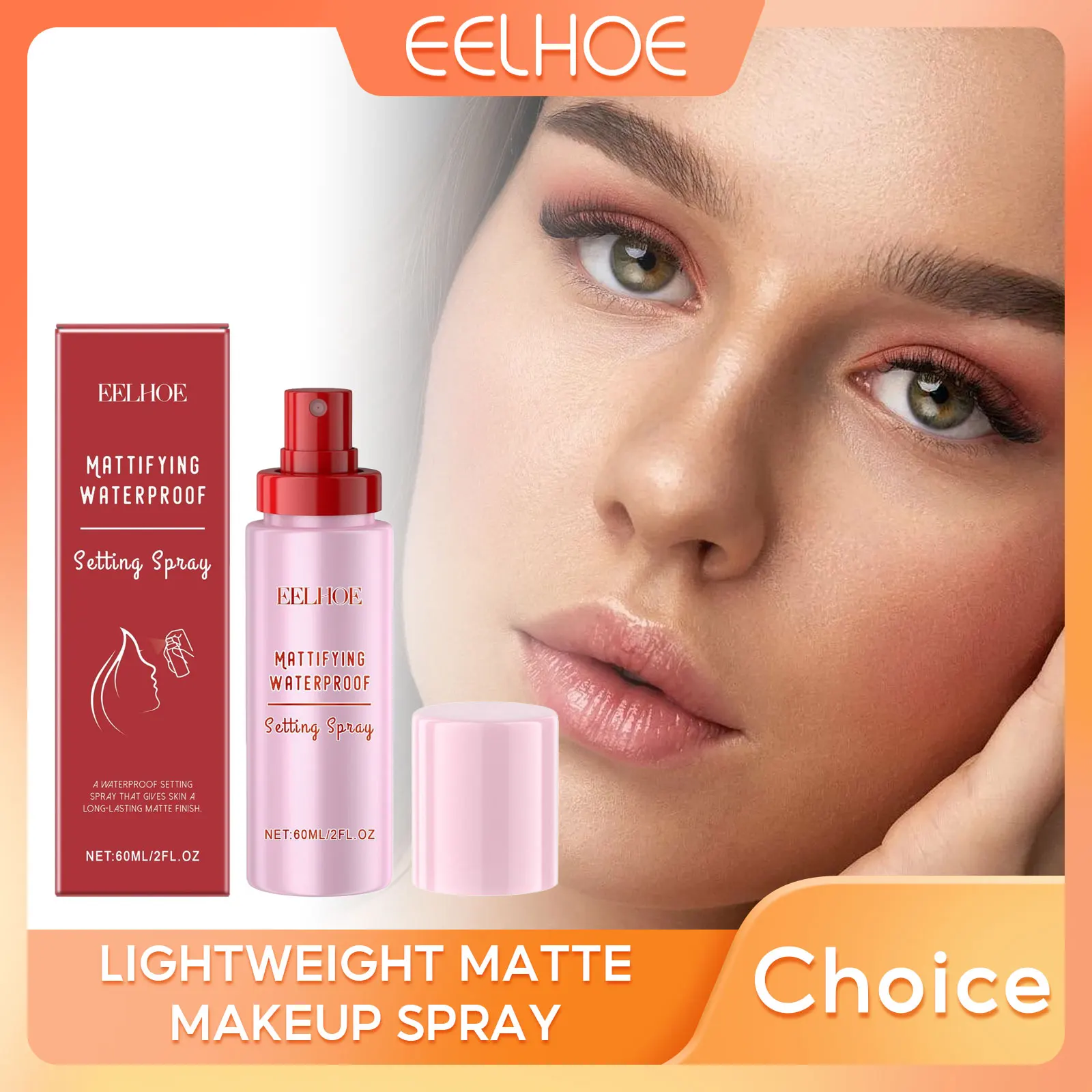 

EELHOE Makeup Fixing Spray Long Lasting Antioxidant Matte Oil Control Waterproof Lightweight Moisturizing Facial Finishing Spray