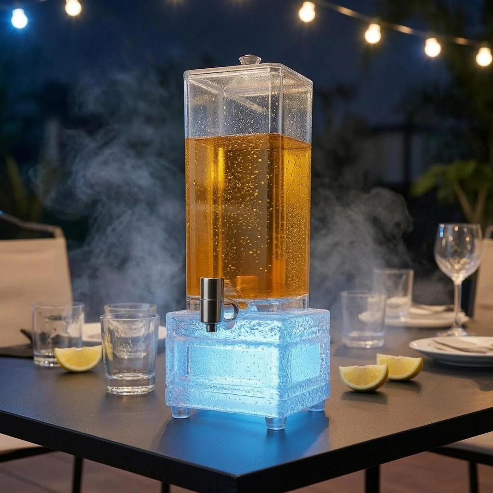 Beer Dispenser Transparent Countertop Beer Dispenser Beverage Dispenser Ice-Crystal Style Acrylic for Bar