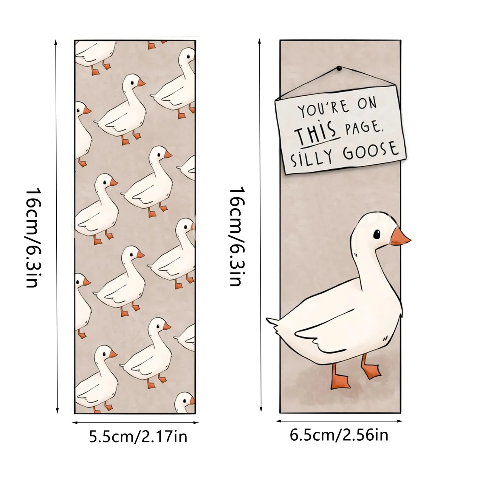 كارتون أوزة قراءة المرجعية صفحة كليب الهدايا الحيوانات الأليفة كتاب علامة الأوز عاشق الهدايا لمحبي الكتاب الطلاب المعلم القراءة