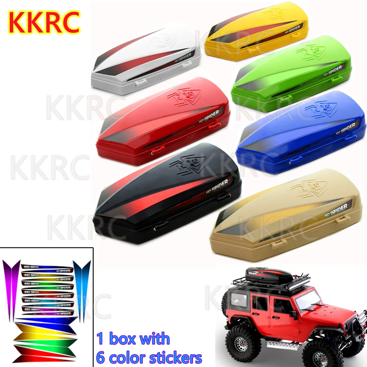 

PigRC RC Crawler Roof Luggage Box For 1/10 RC Crawler TRX-4 G500 TRX-6 G63 Defender Bronco SCX10 90046 90047 AXIAL yokomo D110