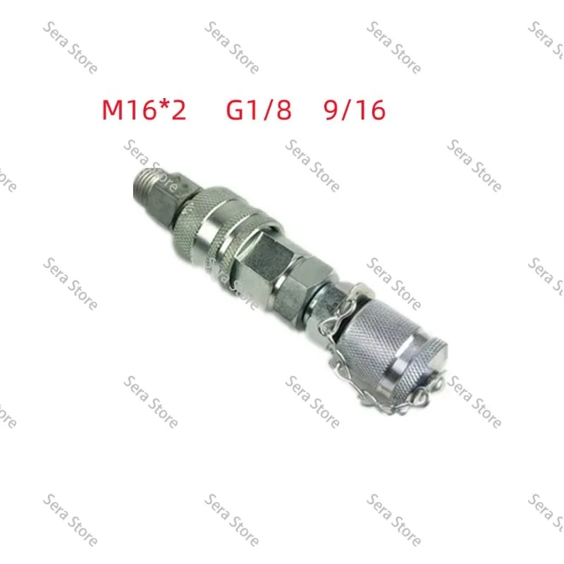 1set Hydraulic Pressure Test Kit G1/8 M16*2 9/16 For C/AT Excavator Parts Priority Valve Quick