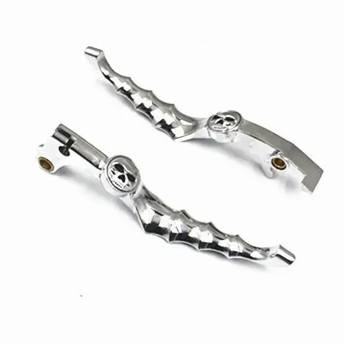 Pair Motorcycle Chrome Skull Brake Clutch Levers For Honda Shadow 400 600 750 1100 CBR600 F1 F2 F3 F4 F4i