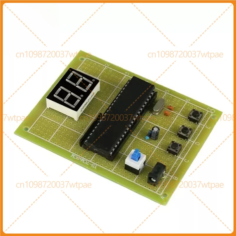 For 51 MCU Simple Stopwatch DIY Kit, 99‑Second Timer, Breadboard Electronic Welding Loose‑Parts