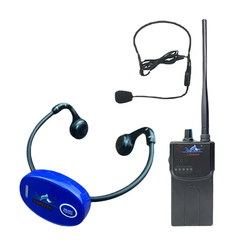 

Swimming Training Real Time Teaching 1 FM Transmitter 1 Aquatalk Bone Conduction Headphone