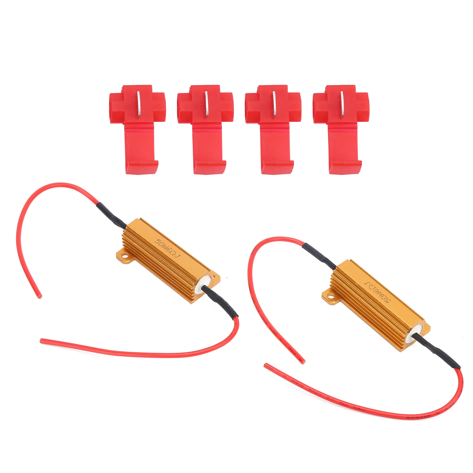 50 واط LED فك خطأ فك المعادن + ABS المواصفات القياسية 6Ω لقطع غيار السيارات لمصباح النهار الجري للمصباح الأمامي