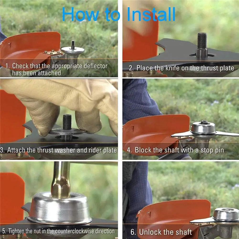 4Pcs Lawnmower Blade Trimmer Head Adapter Attachment Maintenance Washer Replacement for Stihl String Trimmers Brush Cutter