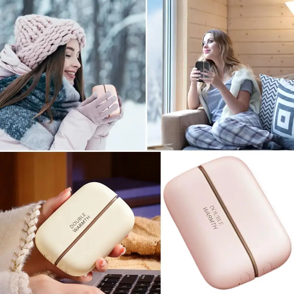 Aquecedor de mãos usb magnético portátil design dividido almofada de aquecimento recarregável criativo casa viagem escritório calor das mãos