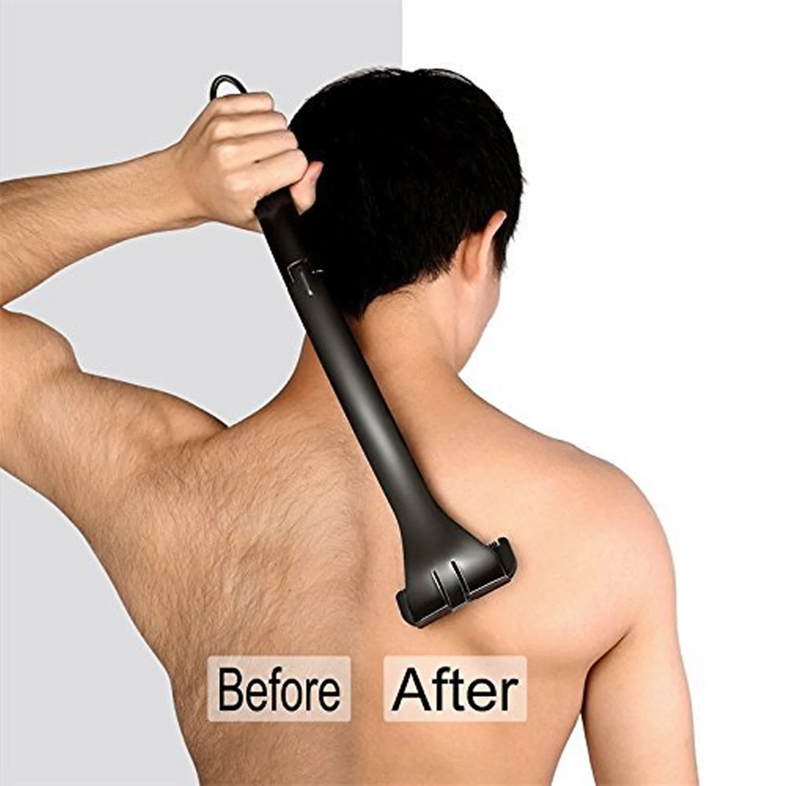 Back Shaver Trimmer Long Handle Foldable Comfy Back Cleaning Manual Back Trimmer for Men