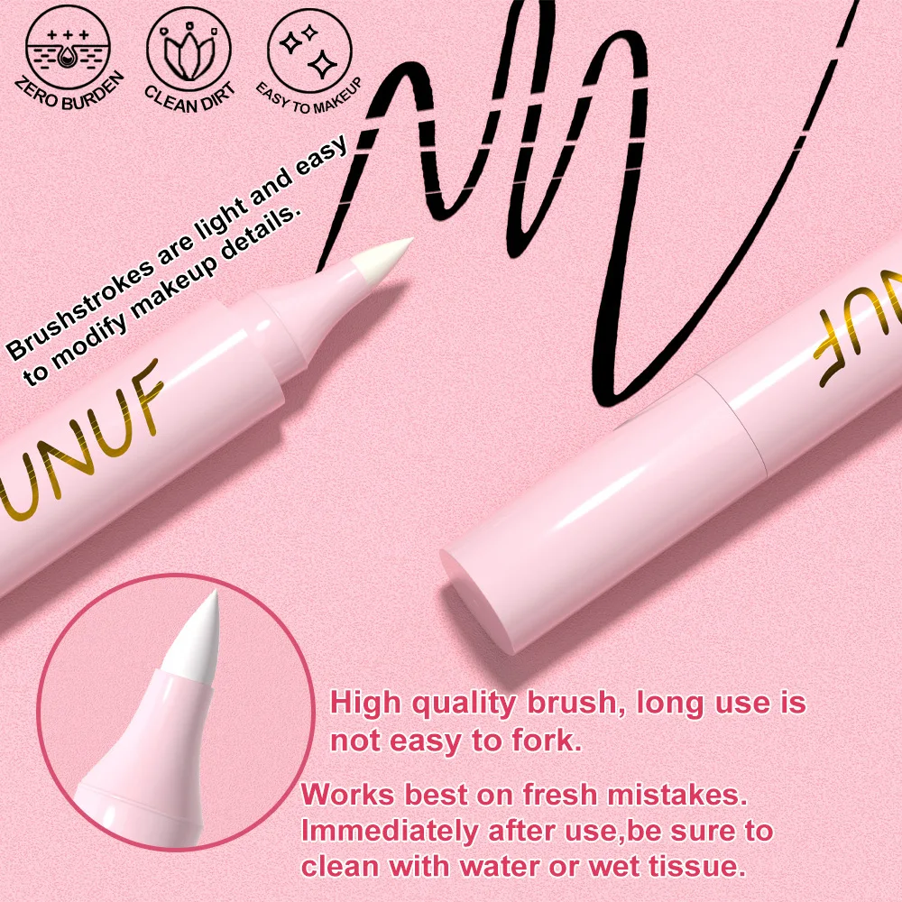 Makeup Corrector Pen for Lips Eyes Face Instant Smudge Eraser Waterproof Makeup Remover Stick Travel Size Gentle Formula