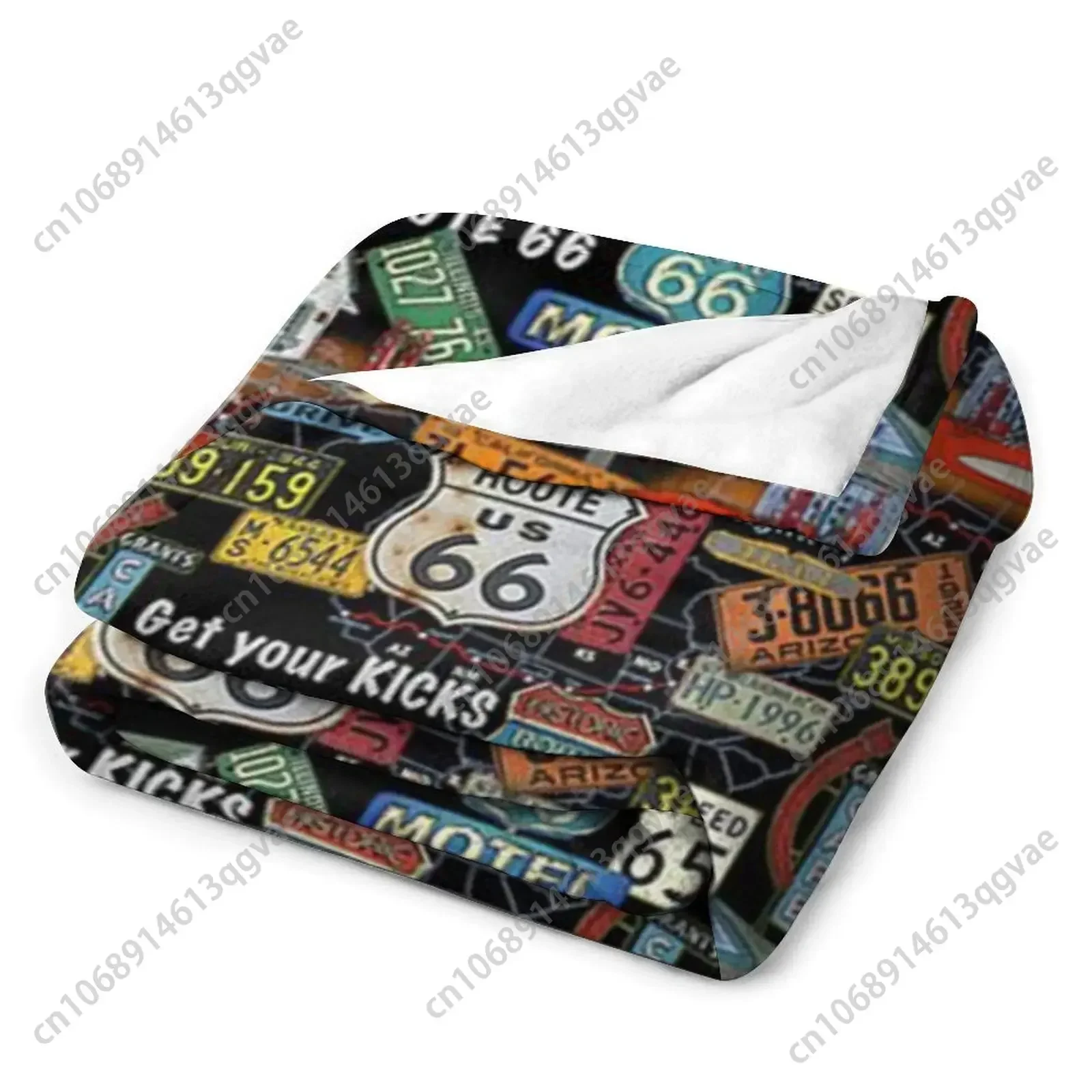 License Car Plate Number Retro Novelty Design Flannel Blankets Are Soft Comfortable and Warm Perfect for Winter Naps Homes