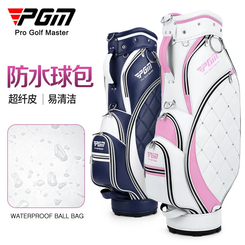 PGM Women Golf Bag High Quality Light TPU Golf Clubs Bag 2 Colors in Choice Waterproof Cloth Ball Bag GOLF Wear Resistant QB103
