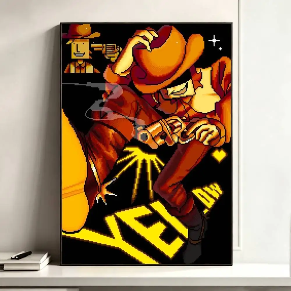YELLOW DELTARUNE  Poster High Quality Dorm Living Room Aesthetic Wall Decoration Painting Stickers Gift