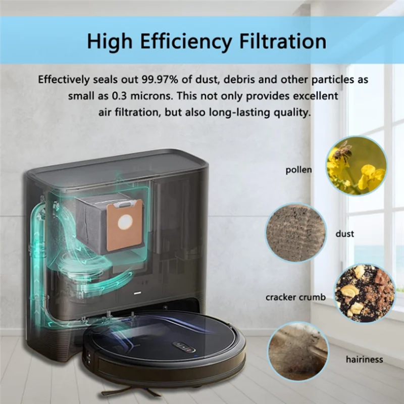 8-delige stofzakken voor Eufy G40/G40 hybride veegmachineaccessoires, gebouwd om lang mee te gaan en goed te werken