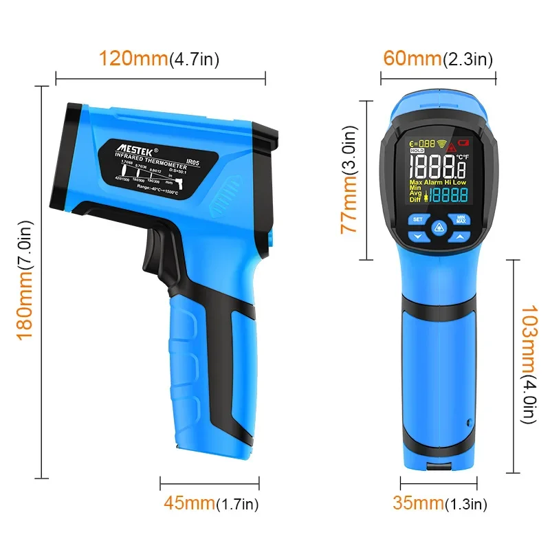 

BEST IR05 Handheld Infrared Temperature Measuring Gun Industrial and Humidity Water and Oil Temperature Air Conditioner Thermome