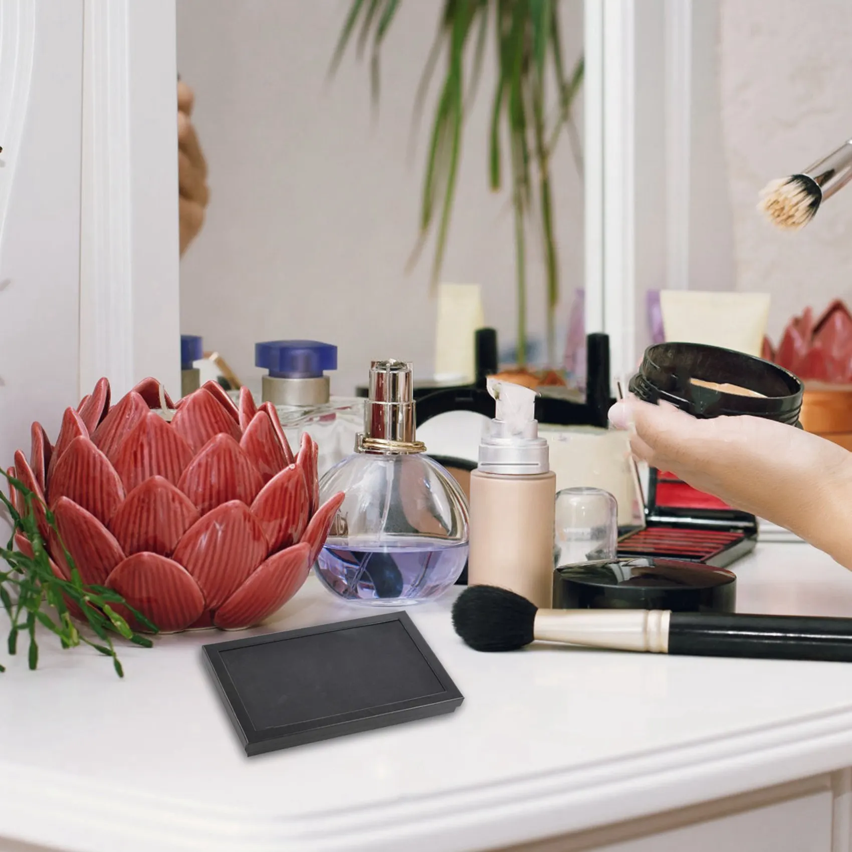 ABWR-3X 36 slots caixa de jóias anel de armazenamento brincos caixa de exibição organizador de jóias titular janela transparente mostrar caso preto