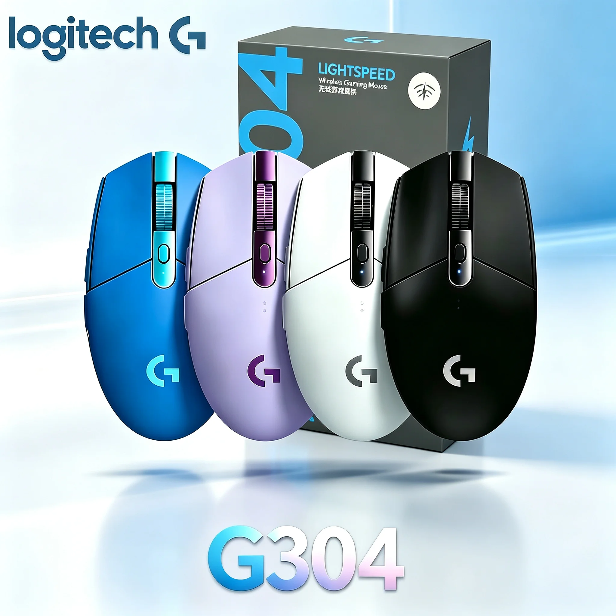 Logitech G304 Lightspeed Gaming Wireless Mouse Compact Ergonomic Mice For Student Gamer Office User