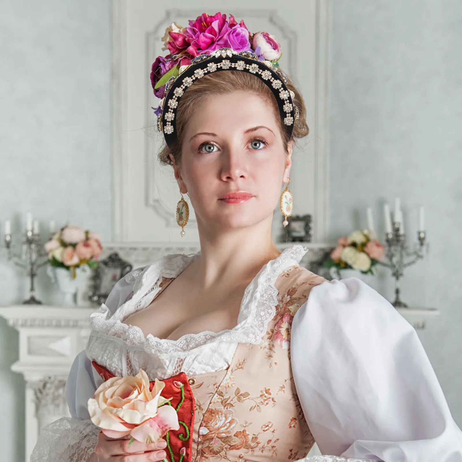 

1Pcs Baroque Style Elegant Woman Headband Hair Accessories Beautiful Hair Hoops Charming Hairband for Everyday Party Travel